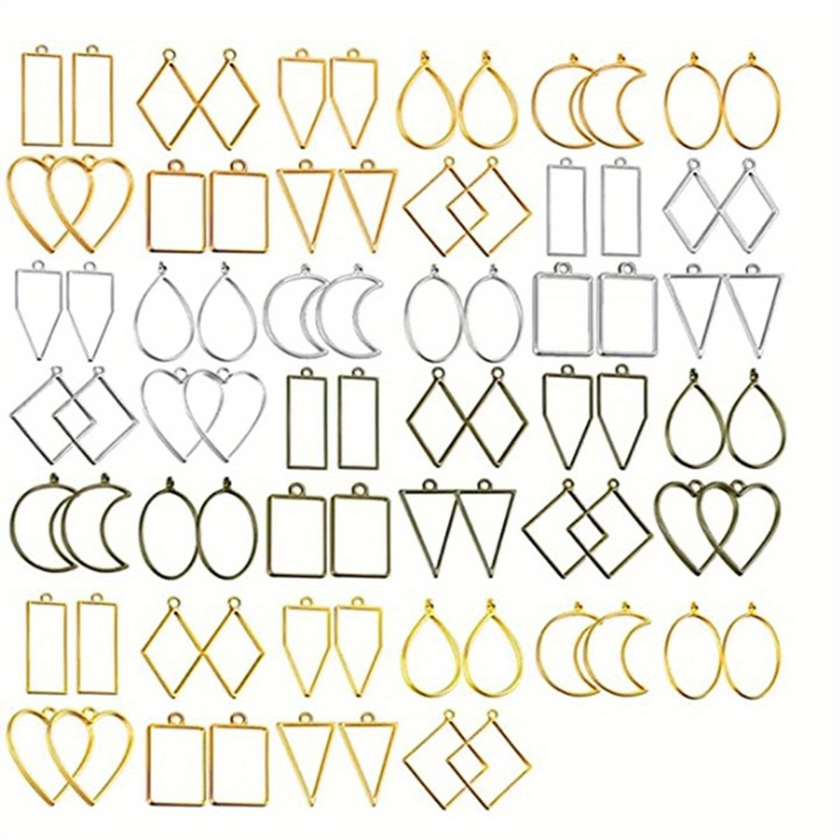 Alloy Drop Glue Border Pendant Set